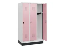 schoollocker,HxBxD 1630x900x500mm,3vak,vak B 300mm,draaigrendel,sokkel