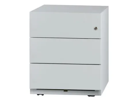 Ladenblok Staalplaat 495x420x565mm 3laden Cilinderslot Lichtgrijs