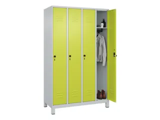 locker,HxBxD 1950x1200x500mm,4vak,vak B 300mm,draaigrendel,voeten - 3