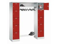 personeelsgarderobe cil.slot 1950x1700x500mm 2x5 vakken 400mm RAL3000