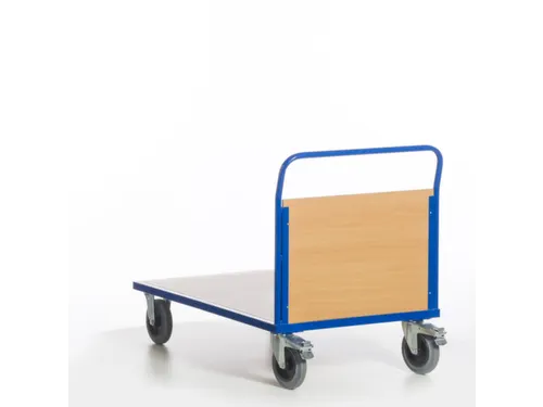 kopwandwagen,draagverm. 600kg,laadvl. LxB 1200x800mm,houtplaat,1wand