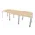 vergadertafel,HxBxD 740x2400x1200mm,vatvormig,NE-esdoorn