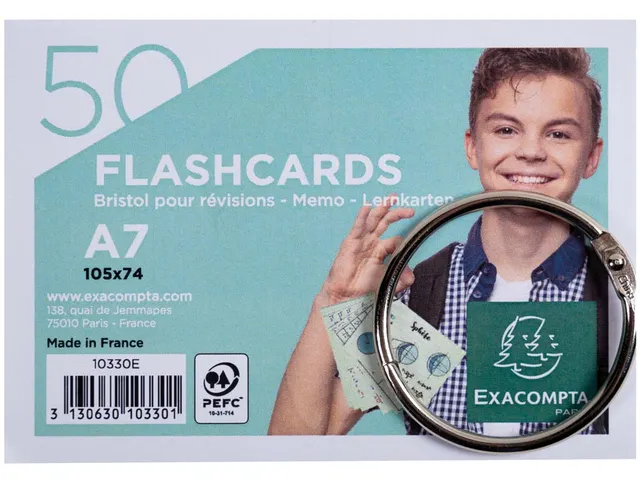 gekleurde systeemkaarten A7 gelijnd 50 stuks