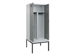 PBM-locker met bank,HxBxD 2120x800x815mm,2vak,vak B 400mm