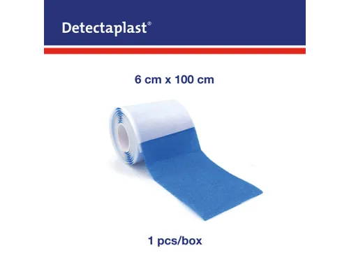 Detectaplast Zelfklevend Schuimverband 6cm x 1mtr Blauw