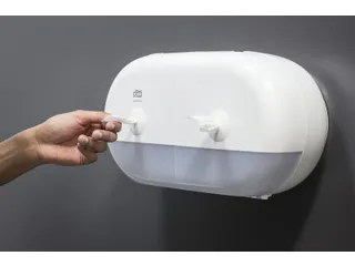 Tork 682000 T9 SmartOne Twin Mini Toiletpapier Dispenser Elevation Wit - 6