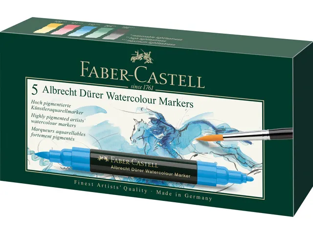 Aquarel marker Faber-Castell Albrecht Dürer doos a 5 stuks