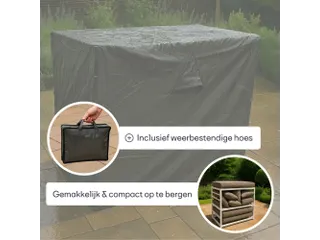 Loungeset aluminium Wit/Grijs 8-zits tuinset met bijzettafel - 6