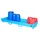 Opvangbak 4x 200l Opvangvol Blauw 280l H X B X D 285x 2400x 800mm Open