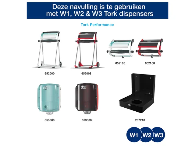 Reinigingsdoek Tork 530237 Heavy-Duty W1/2/3 multifunctioneel Blauw