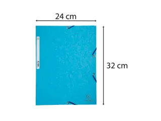 Elastomap 3 kleppen glanskarton 400g/m2 - A4-Turkoois - 1