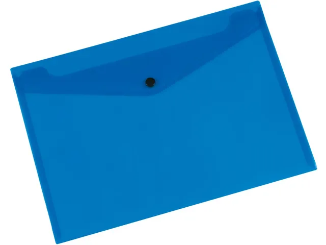 Documentenmap A4 172 Micron Drukknopsluiting Blauw