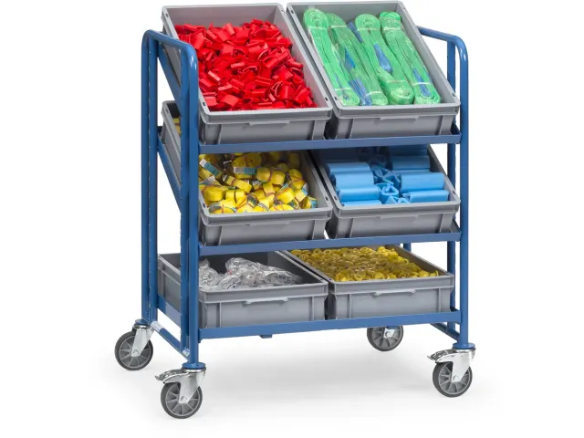 Eurobakkenwagens 2392 250kg 6 Eurobakken 600x400mm Ral5007