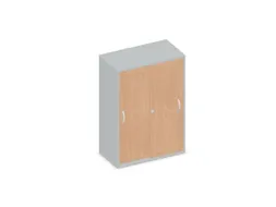 Schuifdeurkast 1150x800x430mm Romp Lichtgrijs Decor Front Beuken