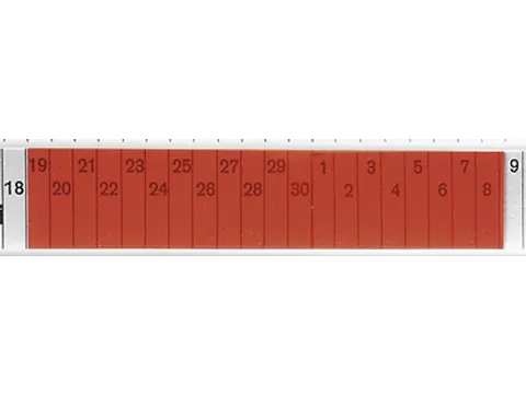 insteekbord,HxB 27x76mm,kunststof,oranje-transparant