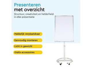 BRASQ Flipover Mobiel Deluxe 70x100cm Magnetisch Wit met accessoires - 5