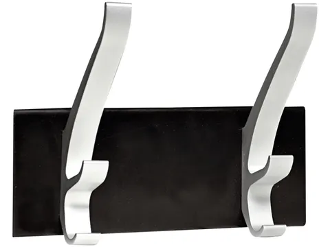 Kapstok Unilux wand Cypres 2 haken metallic grijs