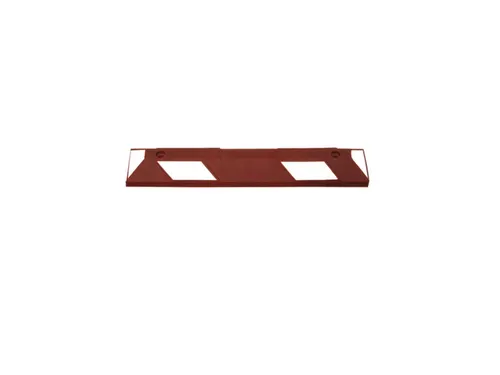 parkeerplaatsbegrenzing,B 900mm,recyclebaar rubber,roodbruin/wit