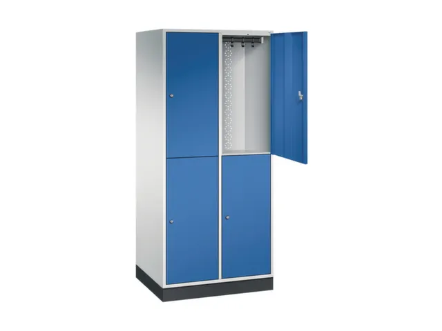 grootvolume garderobekast,RAL 7035/RAL 5010,HxBxD 1950x820x600mm