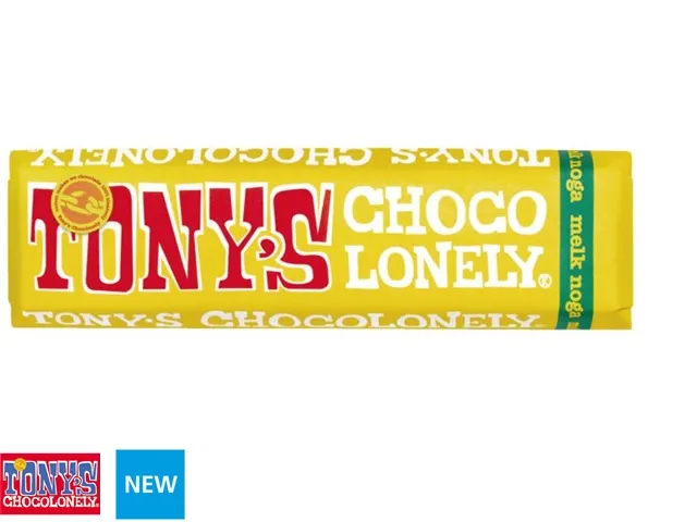 Chocolade Tony's Chocolonely reep 47gr melk noga