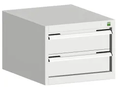 ladekast HxBxD 250x525x525mm 2laden RAL7035