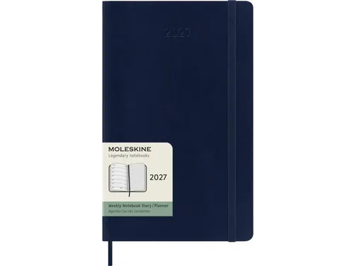 Agenda 2027 Moleskine 12M Weekly 7dag/1pagina large sc sapphire blue