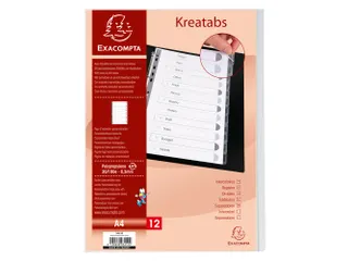 Tabbladen PP Kreatab s A4 12tabs transp. - 11