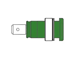 Geisoleerde Inbouwbus 4mm, Aanraakveilig / Groen (SEB 2620-F6,3)