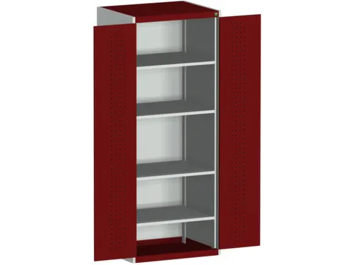 kast met geperforeerde platen,HxBxD 2000x800x650mm,4xStalen bodem