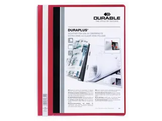 Snelhechtmap Durable Duraplus A4+ rood - 1