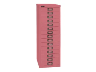 kantoor-ladekast HxBxD 860x279x380mm 15 laden romp + front pink staal - 3