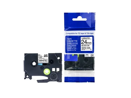 Labeltape Brother Compatible Tze-251 24Mm Zwart op Wit