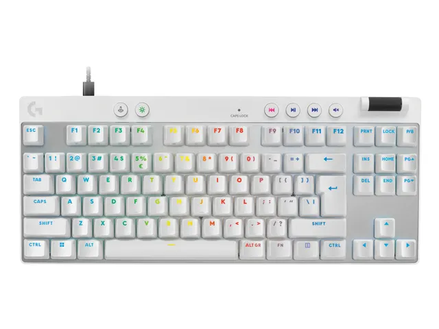 Clavier de jeu filaire USB Logitech G PRO X TKL RAPID QWERTY US blanc