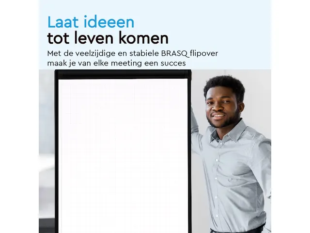 BRASQ Flipover Basic 70x100cm Magnetisch Zwart inclusief accessoires