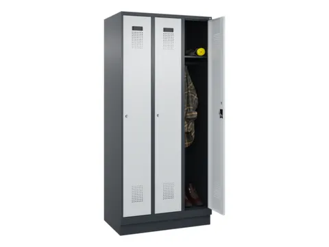 locker,HxBxD 1950x900x500mm,3vak,vak B 300mm,cil.-slot,sokkel