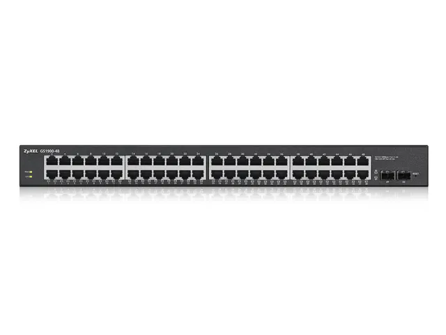 Zyxel GS1900-48 v2, 48-port GbE L2 Smart Switch, rackmount, L2, Gigabi