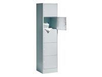 Vakkenkast 1950x460x480mm 5 Vakken Klinksluiting Ral7035 Sokkel