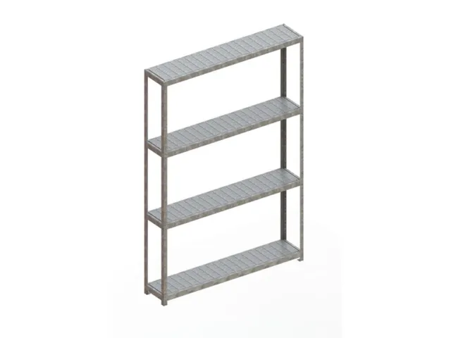 Breedvakstelling HxLxD 2970x2004x400mm vaklast 500kg 4 stalen panelen