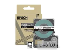 C53S672067 Epson 24mm transparant zwart LK-6TBJ lettertape mat 8m
