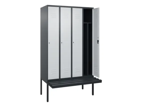 locker voor scheiding van kleding,HxBxD 2120x1200x815mm,4vak