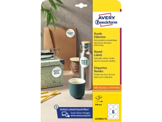 Ronde Etiketten Diameter 80 Mm Wit