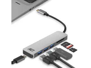 USB-C Hub 3.0 3x USB-A Cardreader PD - 11