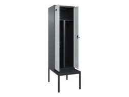 PBM-locker met bank,HxBxD 2120x600x815mm,2vak,vak B 300mm,draaigrendel