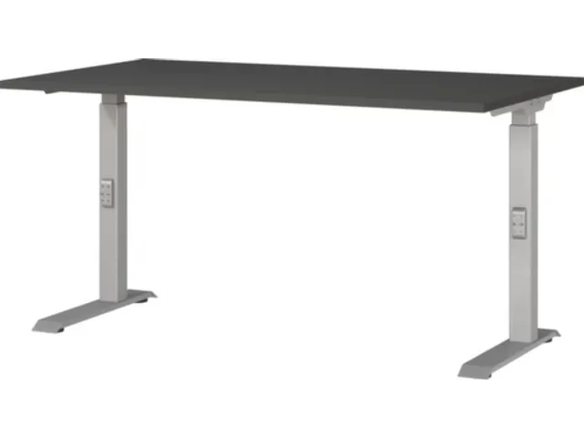 In hoogte verstelbaar bureau,HxBxD 680-910x1400x800mm,blad grafiet