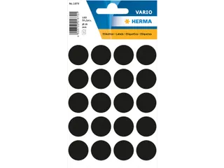 HERMA 1879 Multipurpose etiketten Rond 19mm Zwart 100 stuks - 1