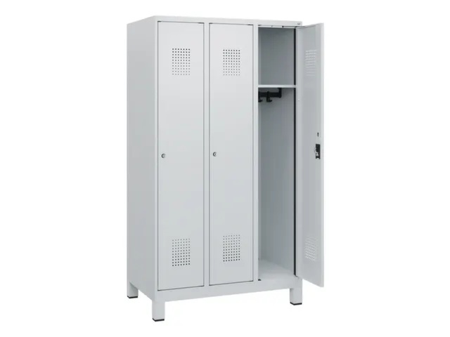 schoollocker,HxBxD 1630x900x500mm,3vak,vak B 300mm,cil.-slot,voeten