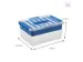 Q-line opbergbox 15L met bakje transparant blauw - 40x30x18cm