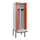 PBM-locker met bank,HxBxD 2120x600x815mm,2vak,vak B 300mm,draaigrendel