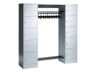 Garderobe- En Vakkenkastsysteem 1950x1870x480mm 10 Vakken 10 Hangers - 1