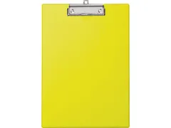 Klemplaat uit PP voor formaat A4, geel